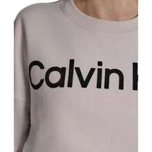 Calvin Klein Women's Performance Flocked Logo Pull-On Sweatshirt | - 牛肝菌 - 查看 2