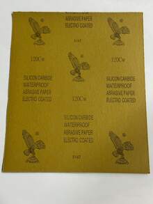 Papel de lija de marca Eagle genuino, papel abrasivo para pulir con agua para lijar pintura de coche, jade, palisandro, hojas de lijado fino de 2000 granos