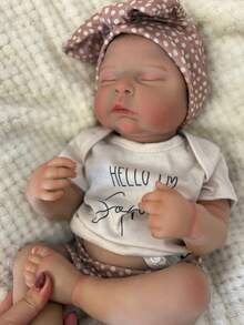 18 Inch/45 Cm Adorable Peaches Full Body Silicone Vinyl Reborn Doll - Handmade 3D Painted Lifelike Sleeping Newborn | Artist-Painted, Collectible Gift, Anatomically Accurate