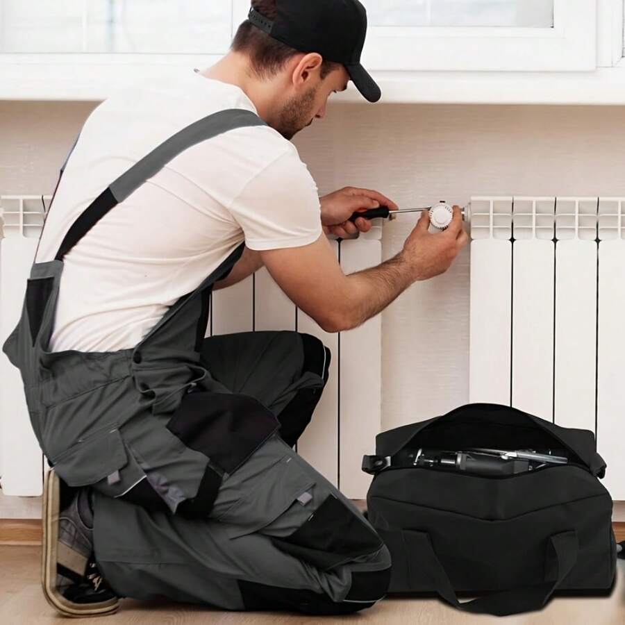 1 حقيبة أدوات قابلة للطي، حقيبة تخزين أدوات يدوية، حقيبة تخزين واسعة الفم، صندوق أدوات كهربائي، حقيبة تخزين متعددة الوظائف، متوفرة بأحجام متعددة