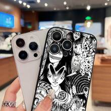 Qué arte oscuro Qué elegante funda para teléfono Compatible con fundas para teléfonos   17  16 Pro Max  15 Pro Max  13 y  12 Fabricada en material TPU, proporciona protección contra golpes y caídas Un regalo único para los amantes del arte, amigos y entusiastas de Halloween - Negro - Ver 3
