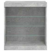 vidaXL Sideboard mit LED-Beleuchtung, betongrau, 60,5 x 37 x 67 cm