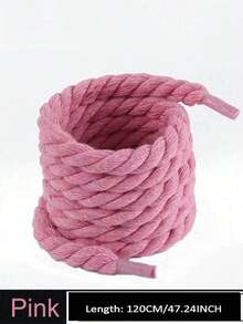 1 Pair 120cm/47.24 Inch Shoelaces With A Width Of 8mm,Hand-Woven Three-Strand Ropes With Vivid Colors And A Thickened Design, For Sports Shoes, Unisex For Women Men Sneakers Shoes, Casual Shoes,White Shoes,Basketball Shoes,Trainers Running Shoes Summer,Classic Versatile Rope Shoelaces,Replacement Laces,As Decorative Shoelaces, They Add Extra Charm To Your Footwear