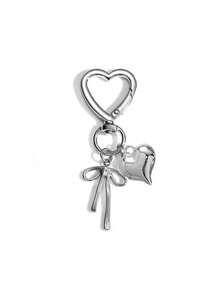 Metal Lipstick Holder Bag Charm With Replaceable& Stainless Steel Net Pocket, Heart & Star Decor Lipstick Case Keychain With Mini Mirror, Fashionable Hanging Decoration For Lip Balm & Cosmetics, Stylish Bag Pendant For Handbags & Purses, Portable Makeup Accessory For Women, Girls, Beauty Lovers & Gift-Giving