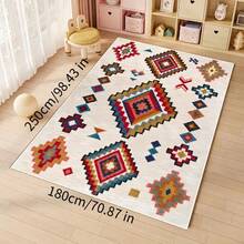 Moroccan Style Large Outdoor Patio Garden Rug, Non-Slip Waterproof Polyester Material, Suitable For Living Room, Sunroom, Hardwood Floors, Machine Washable, Soft & Comfortable, Suitable For Home Decor, Can Be Used Indoors And Outdoors.