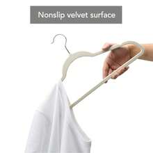 Premium Velvet Hangers,Non-Slip Thin Flocked Felt Hangers, Sturdy Clothes Hangers, Heavy Duty Coat & Suit Hangers, Suit Hangers For Closet Use, Ideal Closet Supplies 5pcs - Multicolor - View 6