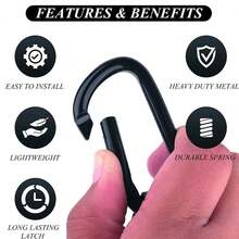 Crochet multifonctionnel pour poussette de bébé pour la randonnée, crochet élastique, crochet à boucle, accessoire de crochet universel pour porte-bébé - Multicolore - Voir 4