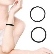 120pcs Black Hair Ties, Suitable For Thick, Curly Hair, Ponytail, Unisex Hair Bands, Portable Daily Hair Ties - Multicolor - View 4