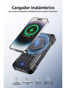 Solar power bank, 20000mAh portable Type-C solar power bank, suitable for all mobile phones, waterproof battery pack, outdoor external backup power charger, three output/LED flashlight, very suitable for camping trips - Negro - Ver 2