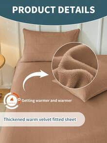 1pc Fitted Sheet, Bedding, Mattress Protector, Bed Cover, Cozy Home Textile, Soft-Comfortable Mattress Cover, Solid Color Sheet, Deep Pocket, Bed Sheet Only, Without Pillowcase, Machine Washable, Bedding Gifts, Fits For Twin Full King Queen Size Beds, Machine Washable, Autumn Decor, Winter Decor