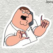 1/3 st Family Guy-inspirerade akrylnagelklistermärken - Peter Griffin med långa röda naglar, halvmatt vinyldekal för bärbara datorer, vattenflaskor, skyddshjälmar - återanvändbar på trä, plast, glas, metall, keramiska ytor, roliga scrapbook-tillbehör scrapbook-klistermärken - Multifärgad - Visa 11