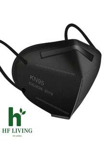 Caja De Cubrebocas Negro Para Adulto Kn95 20 Pz - Negro - Ver 9