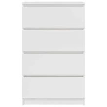 vidaXL Sideboard hochglanz weiß 60x35x98,5 cm aus Holzwerkstoff