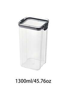 1 Stück quadratischer Lebensmittelbehälter, luftdichte Lebensmittelbehälter mit Deckel, verschiedene Getreidespeicherbox, transparenter versiegelter Plastikbehälter, Kühlschrankfrischhaltekasten, verschlossenes Glas, stapelbare Lebensmittelbehälter, luftdichte Lebensmittelbehälter, Haushaltsspeicherglas - Verschiedenfarbig - Übersicht 16