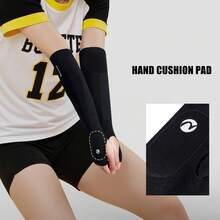 1Pair Volleyball Arm Sleeves, Sports Compression Padded Forearm Sleeves For Men & Women, Unisex Athletic Sleeve - Black - View 6