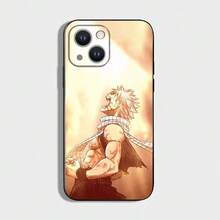 Custodia per telefono Fairy Tail Natsu Dragneel compatibile con 16, 15, 14, 13, 12, 11 Plus, Pro Max, XS, X, XR, SE, Mini, 8, 7, in morbido silicone nero, compatibile anche con custodie per iPhone 17, 17 Pro, 17 Pro Max