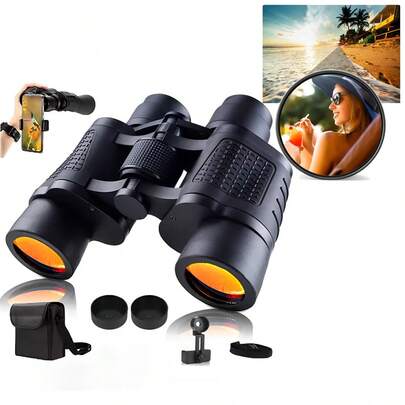 Binoculares Telescópicos Hd Visión Nocturna 80x80 Potente Negro