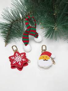 1Pc Christmas Bag Decorations, Snowflakes, PU Small Items, Earphones, Coins, NFC Card Storage Bag,Christmas Coin Purse​​ Keychain Christmas Themed Charm 2025 New Money Pouch Compatible With Airtag & Wallet Cute Keychain Mini Pouch Wallet With Zipper Gift For Girl Women For Women Wallet Mini Wallet Purse