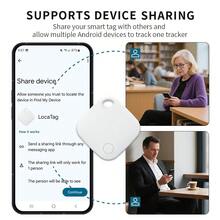 Lokalizator GPS Android, globalny lokalizator dla urządzeń z Androidem (niekompatybilny z Apple i innymi), lokalizator GPS Android, alarm antyzaginieniowy, wersja Airtag na Androida, precyzyjne śledzenie zdalne, urządzenie do połączeń jednym dotknięciem, bateria o długiej żywotności, globalne pozycjonowanie – współpracuje z Androidem i funkcją "Find Hub" - Wielokolorowe - Zobacz 9