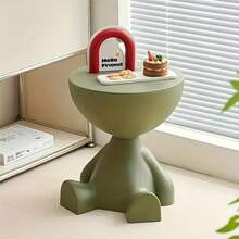 1 chiếc tủ đựng đồ 2 trong 1 bằng nhựa hình gấu hiện đại, sáng tạo, kiêm bàn đầu giường đa năng, kệ bên cạnh sofa, bàn mini di động cho phòng ngủ, ban công, thích hợp để lưu trữ đồ dùng văn phòng, bàn làm việc, đồ dùng văn phòng, trang trí văn phòng. - Tròn - Xem 11