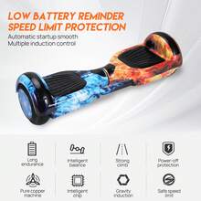 PORIYA Electric Hoverboard Bluetooth Self-Balancing Scooter 350W Motor LED Lights & Built-In Speaker Portable Design With Smart Gyroscope Control Perfect For Kids & Adults - Màu tím - Xem 3