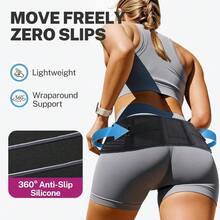 男女可调节骶髂髋带 - 透气下背部和臀部支撑带，适合运动和日常使用，符合人体工程学的支撑带 - 彩色 - 查看 2