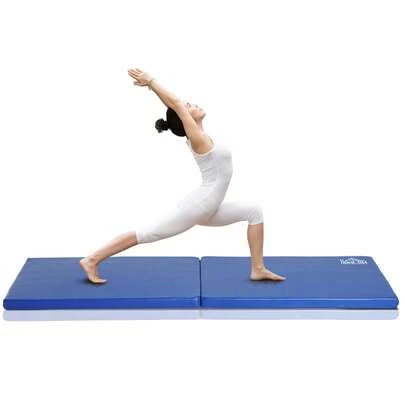  HOMCOM Tappetino da Ginnastica Pieghevole, Materassino Fitness Spesso 5 cm e Antiscivolo, Tappeto da Palestra Salvaspazio per Yoga e Pilates, 180x60 cm