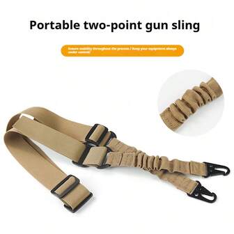 Outdoor Gear Military Two-Point Adjustable Tactical Sling Strap, Nylon Shoulder Strap For CS Game