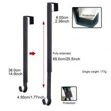 1 chiếc móc trang trí bằng sắt đơn giản, giá treo đồ gắn cửa, móc treo túi xách, móc treo ngoài trời, móc trang trí ngày Valentine, nhiều kích cỡ khác nhau phù hợp với nhiều mục đích sử dụng. - màu đen - Xem 26