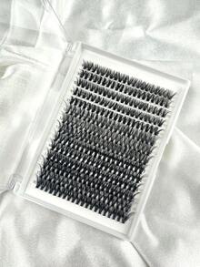 280PCS 40D Natural Lash Clusters Balck Band Eyelash Cross Style Fox Eye Clusters Wispy Lashes Clusters 9-16mm Cluster Eyelash Extensions Individual Lashes Natural Look Eye Easy To Wear Suitable For Those Who Love Beauty - Black - View 7
