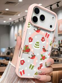 Winter-Rotkehlchen-Vogel-Beeren-Festliches Muster-Design Weihnachten Schnee Magnetische Telefonabdeckung Ästhetischer Feiertag Süßes Accessoire Saisonaler roter Vogel für Naturliebhaber Kompatibel mit iPhone 17 pro max/17pro/17/Air/16promax/16Pro/16Plus/16/15ProMax/15Pro/15Plus/15/14ProMax/14Pro/13ProMax/13Pro/13/12ProMax/12/11ProMax/11Pro/11/XSMax/X/XS - Hellgrau - Übersicht 7