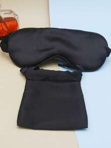 1pc Shading Sleep Eye Mask Imitation Silk Ice Feel Comfortable, Relaxing Fatigue, Lunch Rest, Sleeping ﻿