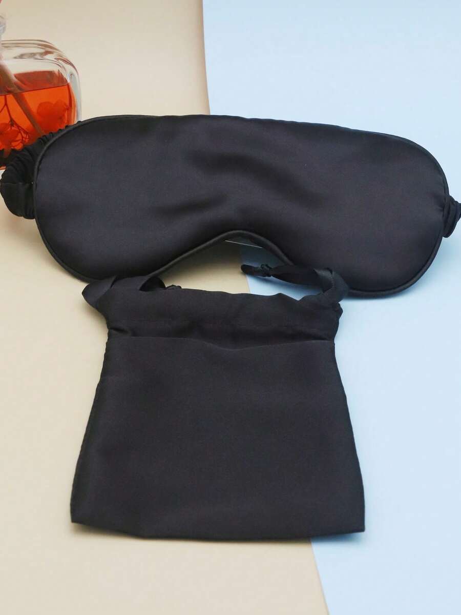 1pc Shading Sleep Eye Mask Imitation Silk Ice Feel Comfortable, Relaxing Fatigue, Lunch Rest, Sleeping ﻿