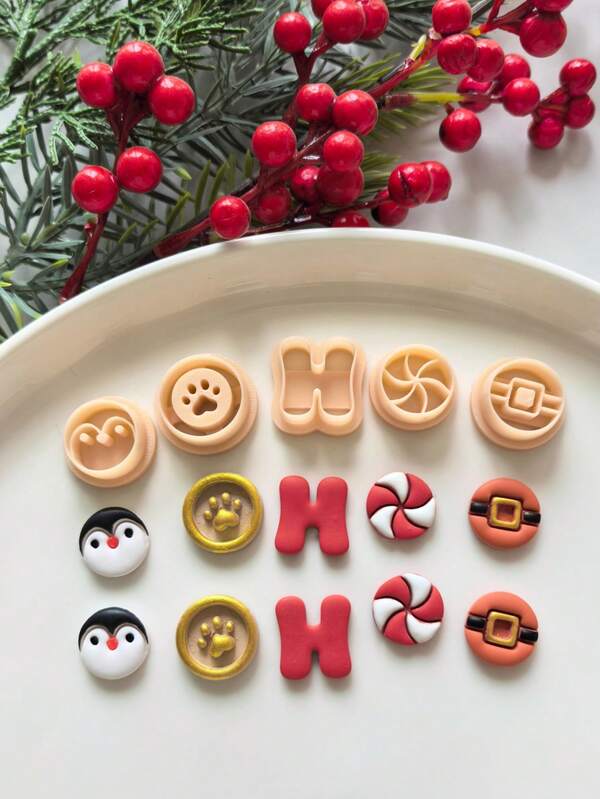 Christmas Mini Penguin Polymer Clay Cutter Clay Cutting Molds Earring Jewelry DIY Handmade Cutting Molds For DIY Earrings & Crafts, Perfect For Handmade Decorations, Jewelry Making Tools
