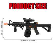 CiJL High Speed M4A1 Electric Gel Balls Gun Toys, Automatic & Manual Dual Modes Water Beads Blaster Toys With Large Magazine, Upgraded Water Bullets Splatter Toys Perfect For Outdoor Games/Beach/Party/Courtyard/Water Games/Grass, Suitable For Christmas/Birthday/Festival/Holidays Gifts, No Include Gel Balls - Black M4A1 - 查看 2