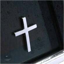 1 PCS Metal Jesus Christian Emblem Sticker Badge Decal Auto Car Trunk Tailgate Side Fenders Decoration Silver - 銀色 - 查看 6