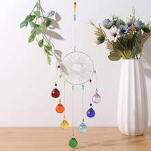 Colorful Crystals Catcher Hanging Suncatchers Chandelier Lamps Light Pendant Prisms Hanging Ornament Home Decoration - Quả bóng đầy màu sắc - Xem 10