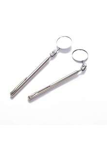 Gương soi có thể kéo dài, kích thước 30mm và 50mm, dụng cụ gương soi dạng ống lồng xoay 360°, thích hợp cho sửa chữa xe, quan sát lông mi và khoang miệng, kiểm tra vật nhỏ. - Bạc - Xem 9