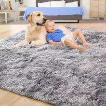 8x10 Area Rugs For Living Room, Ultra Soft Large Shag Black Bedroom Rug Upgrade Non-Slip Plush Modern Fluffy Carpet For Kids Boys Girls Room Home Decor Aesthetic - 紮染水灰 - 查看 4