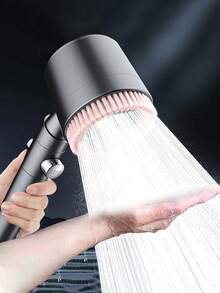 3 قطع/مجموعة رأس دش يدوي ذو ضغط عالي ب- 5 أوضاع. رأس دش دائري حديث بضغط مرتفع وتدليك. 5 أوضاع رش و تصميم موفر للمياه. مع زر إيقاف بلمسة واحدة.