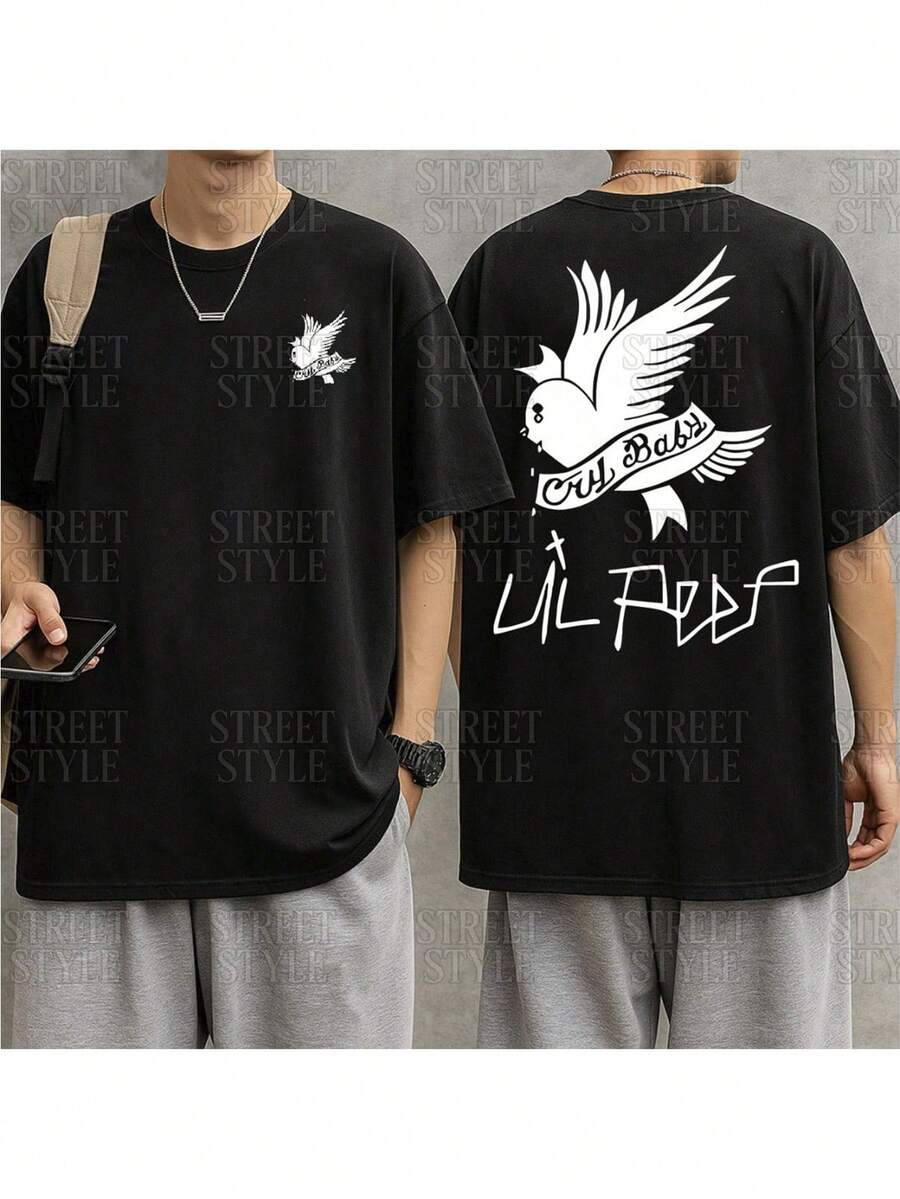 Peep T-Shirt Singer Cactus Rock Shirt Blouse Unisex Men Women 100% Cotton Top Premium Streetwear New Release Fast Shipping Various Colors!! Plus Size - 黑色 - 查看 1