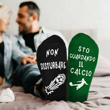 Calzini divertenti da uomo e donna con il motivo "NON DISTURBARE, STO GUARDANDO IL CALCIO", calzini invernali antiscivolo in cotone, idee regalo per papà, nonno, amico per compleanni e Natale