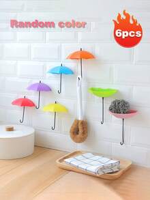3/6/9件装彩色雨伞壁挂式钥匙收纳架，可存放钥匙、珠宝和其他小物件 - 彩色 - 查看 12
