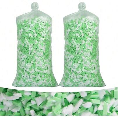 10 LBS Shredded Memory Foam Filling, Random Color Bean Bag Chair Filler, Comfortable And Soft Beanbag Filling Suitable For Various Pillows/Punching Bag/Couch Cushions/Pouf/Dog Bed (10, Pounds)