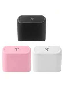 Auto-Abfalleimer mit Deckel - Universeller Mini-Mülleimer für Fahrzeuge, auslaufsicher, mit 30 Müllbeuteln, Organizer und Stauraum für Vorder- und Rücksitz, Zubehör für Auto, Büro, Schlafzimmer, Zuhause (Schwarz) - Schwarz - Übersicht 10