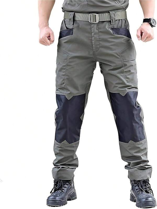 VXMBNB Pantalones de Trabajo para Hombre,Pantalón de Trabajo Multibolsillos,Impermeable, Buena Elasticidad,Múltiples Bolsillos,Adecuado para diversas Actividades al Aire Libre