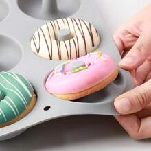 1/2pcs Silicone Donut Mold Suitable For 6 Donuts,E Silicone Muffin Pan, Non-Stick, Dishwasher, Heat-Resistant