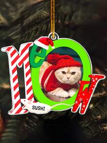 Personalized Pet Photo Ornament Custom Name 2025 Christmas Tree Hanging Decoration Holiday Home Decor Keepsake Gift For Dog Cat Lovers Friends Family Personalized Ornament Trending Holiday Gift Winter Pet Memorial Decoration Stocking Stuffer Festive Souvenir,Personalized Pet Photo Ornament 2025 Christmas,Custom Name Dog Cat Holiday Decoration,Personalized Pet - Multicolor - View 12