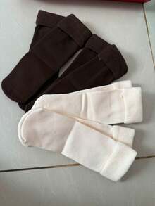Kit 2 4 Pairs Of Thick Flexible Thermal Socks For Women Winter 35-40 - Nhiều màu - Xem 5