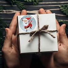 500pcs Cartoon Christmas Theme Gift Labels Stickers, Non-Adhesive Paste Stickers, Reward Stickers, Label Stickers - Merry Chrismas - View 6